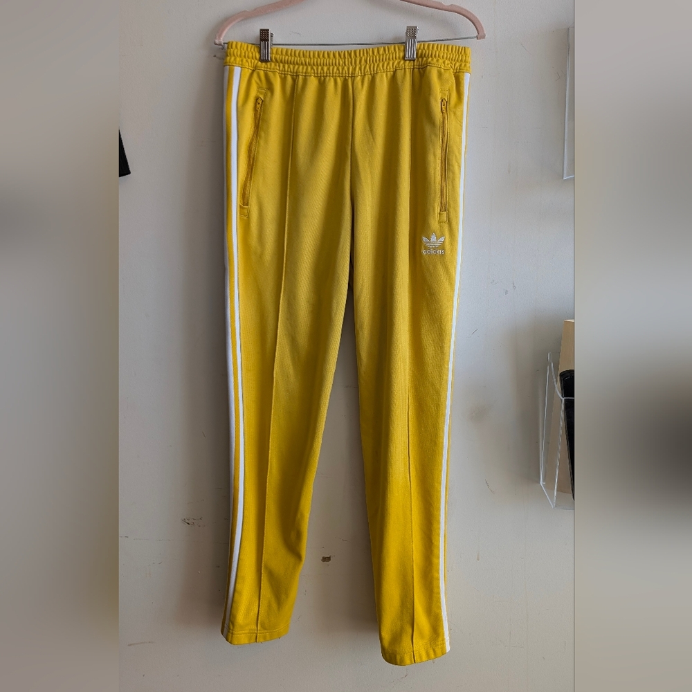 Adidas Men's Yellow Track Pants